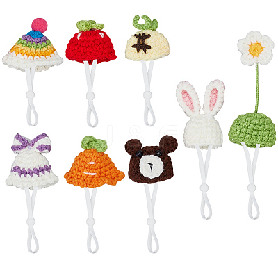 8Pcs 8 Styles Polyester Doll Hat DIY-SC0033-54B-1