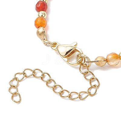 Natural Carnelian Beaded Bracelets BJEW-JB11763-01-1