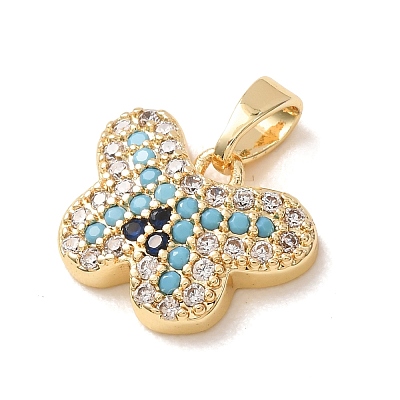 Brass Rhinestone Pendants RB-CBA2C2D-06G-1