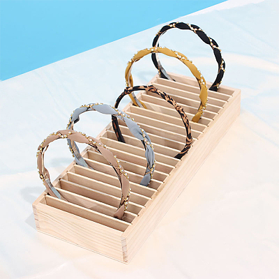 20-Slot Head Band Adjustable Dividers Boxes ODIS-WH0099-257-1