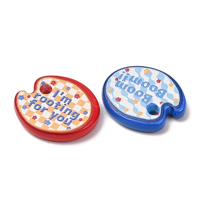 Motivational Quote Palette Shaped Printed Opaque Acrylic Beads AC-CBAC4EE-04-1