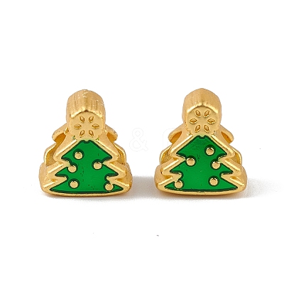 Alloy Enamel European Beads ENAM-M056-05G-1