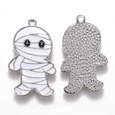 Halloween Theme Alloy Enamel Pendants ENAM-J649-09P-1
