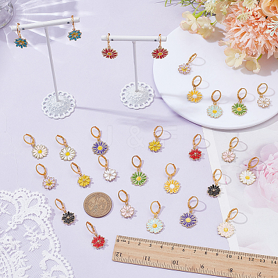 14Pair Brass Leverback Earring EJEW-AR00006-1
