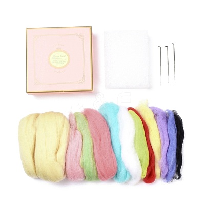 Imitation Dessert Gift Box Needle Felting Kit DIY-D065-05P-1