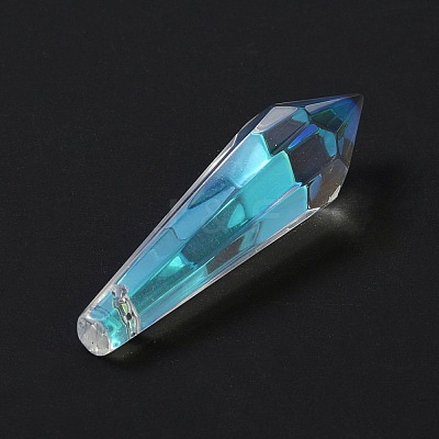 Transparent Glass Big Cone Pendulum Pendants MACR-WH0007-66-1