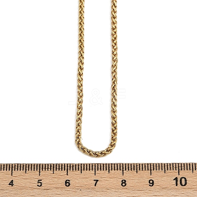 304 Stainless Steel Wheat Chains Necklaces for Unisex NJEW-K395-01A-G-1