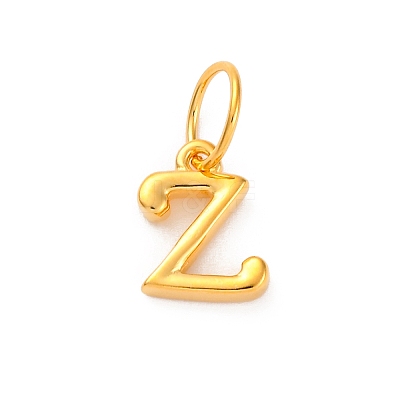 925 Sterling Silver Letter Charms with Jump Rings STER-R008-01G-Z-1
