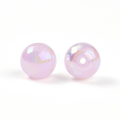 Electroplate Pearlized Glass Pearl Beads EGLA-T021-14C-09-1