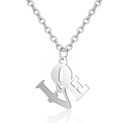 Tarnish Resistant 201 Stainless Steel Pendants Necklaces LS-NJEW-S063-TN460-1-1