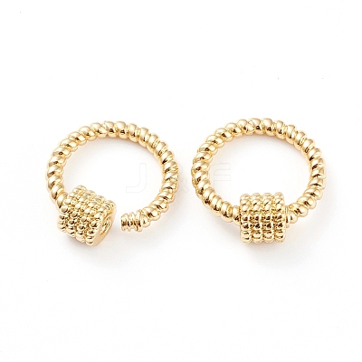 Brass Screw Carabiner Lock Charms X-KK-L197-03G-1