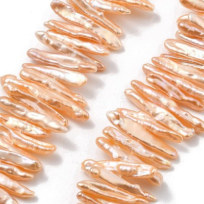 Natural Baroque Keshi Pearl Beads Strands PEAR-P064-03A-03B-1