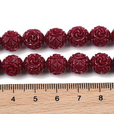 Dyed Synthetic Coral Carved Beads Strands GG-CBA1CDD-04A-1