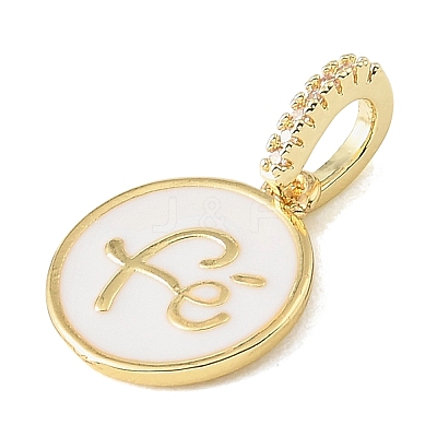 Brass Micro Pave Clear Cubic Zirconia & Enamel Pendants CU-CBA6938-18G-02-1