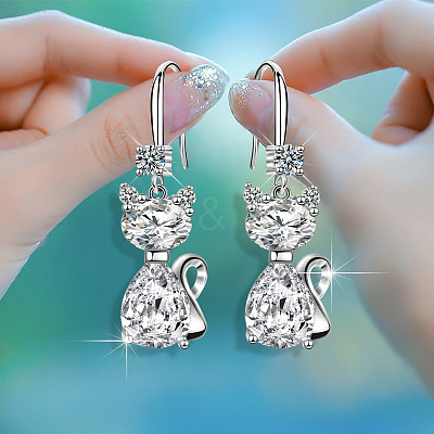 Alloy Rhinestone Dangle Earrings FS-WG213CF-01-1