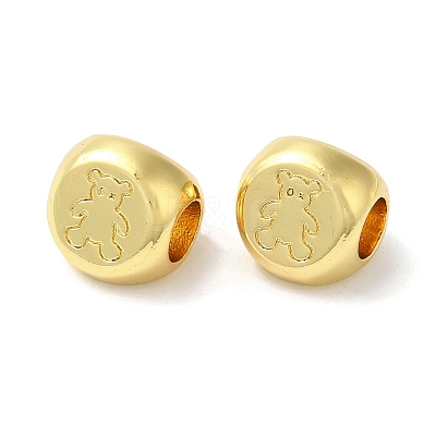 Eco-Friendly Rack Plating Brass European Beads KK-F854-01G-04-1