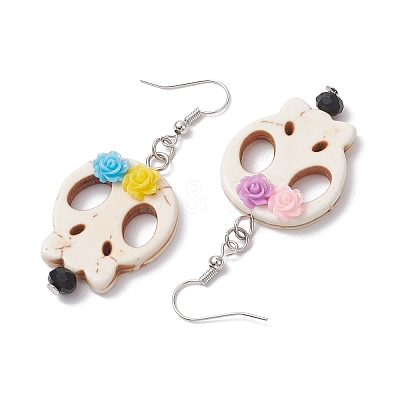 Brass Dangle Earrings EJEW-JE06040-1
