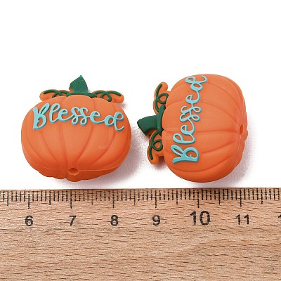 Halloween Food Grade Eco-Friendly Silicone Focal Beads SL-CBAECCD-03B-1
