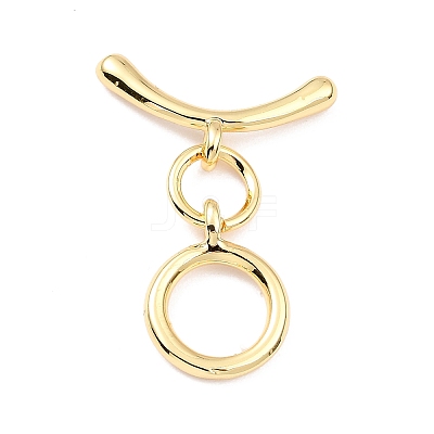 Rack Plating Brass Toggle Clasps KK-B036-09G-1