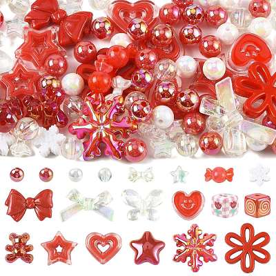 DIY ABS Imitation Pearl Beads & Acrylic Beads Findings Kits DIY-FS0010-28-1