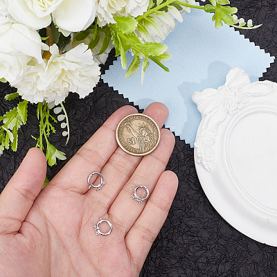 4Pcs 925 Sterling Silver Twister Clasps STER-BBC0009-18-1