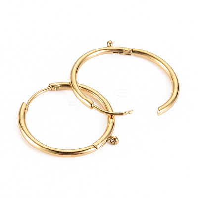 316 Surgical Stainless Steel Huggie Hoop Earring Findings X-STAS-S116-257A-G-1