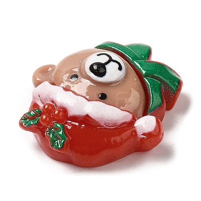 Christmas Theme Opaque Resin Cabochons LS-RESI-E043-01F-1