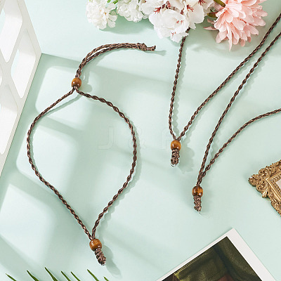 Adjustable Waxed Polyester Cord Necklace Making NJEW-TAC0028-1