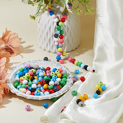 640Pcs 16 Colors Schima Wood Beads WOOD-DC0001-39-1