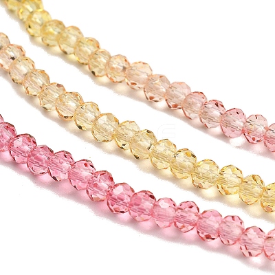 Transparent Painted Glass Beads Strands X1-DGLA-A034-T1mm-A07-1