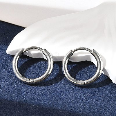 Tarnish Resistant 304 Stainless Steel Hoop Earrings EJEW-P177-P-07-1