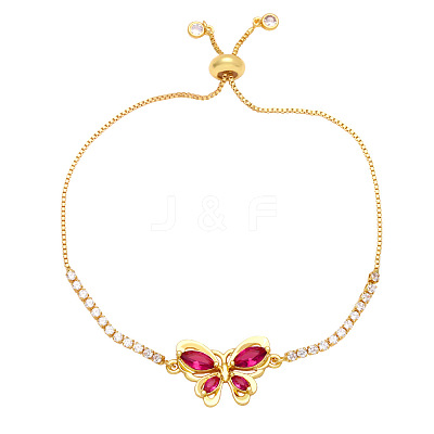 Chic and Minimalist Butterfly Bracelet with Sparkling Zircon Stones ST3887418-1