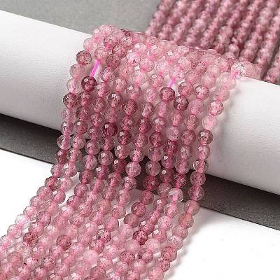 Natural Strawberry Quartz Beads Strands X-G-G140-A03-03-1