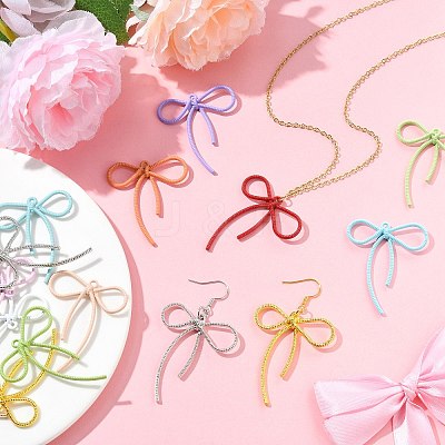 30Pcs 15 Colors Spray Painted Alloy Pendants FIND-CJ0004-23-1