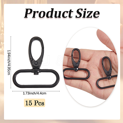 15Pcs Alloy Swivel Clasps FIND-GF0008-19RB-1