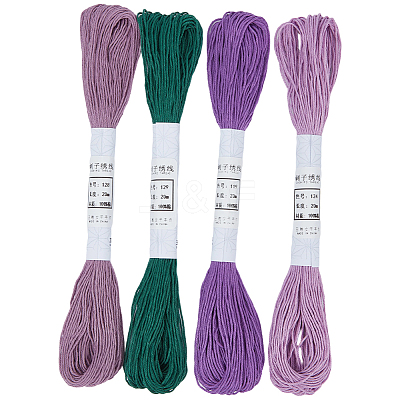 4 Skeins 4 Colors 6-Ply Cotton Embroidery Floss EMBR-WH20001-003C-1