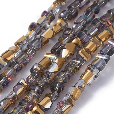 Electroplate Glass Beads Strands EGLA-L023A-HP01-1