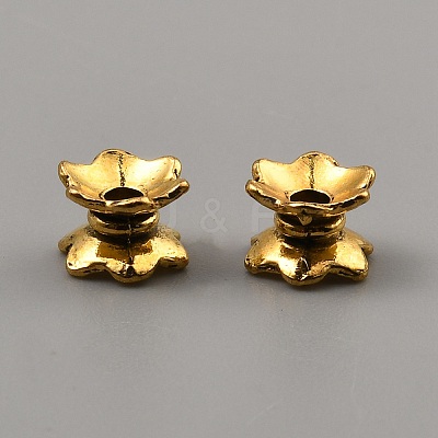 Tibetan Style Alloy Bead Caps FIND-WH0291-09C-AG-1