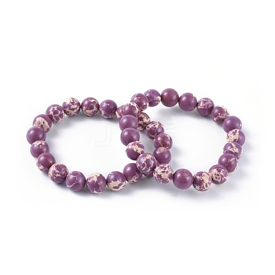 Synthetic Regalite Bead Stretch Bracelets BJEW-K212-B-024-1-1