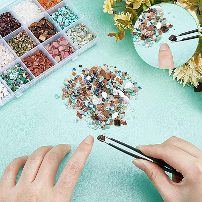 3500Pcs 15 Style Natural & Synthetic Mixed Gemstone Beads G-NB0003-09-1