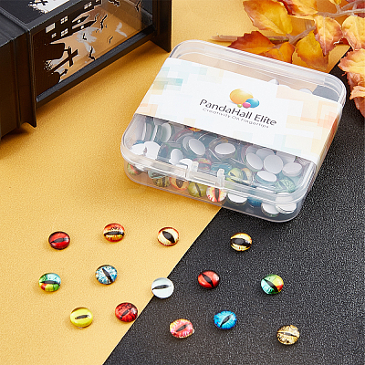 Flat Back Glass Cabochons GGLA-PH0001-01A-02-1