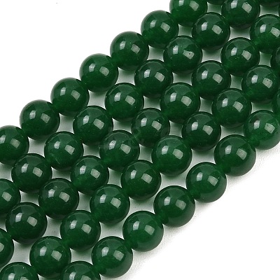 Dyed Natural White Jade Imitation Malaysia Jade Beads Strands G-C270-B01-10mm-01-1