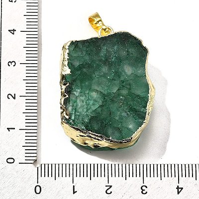 Raw Rough Natural Dyed Quartz Crystal Pendants G-G895-05LG-09-1