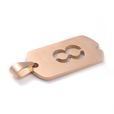 Ion Plating(IP) 304 Stainless Steel Pendants STAS-O127-C08-1
