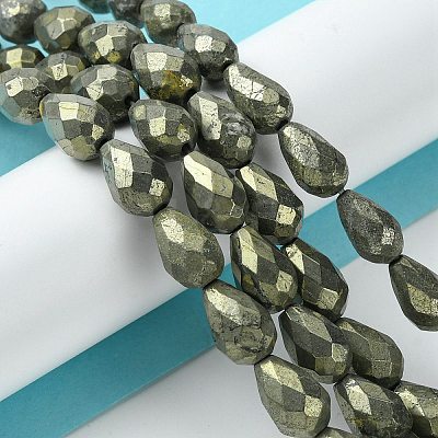 Natural Pyrite Beads Strands G-D067-J04-1