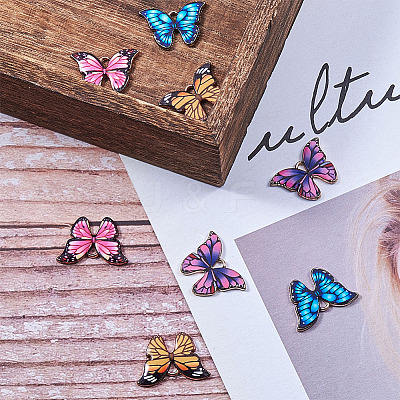 Light Gold Plated Alloy Enamel Pendants PALLOY-CJ0007-02-1
