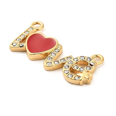 304 Stainless Steel Crystal Rhinestone Pendants STAS-P385-06G-1