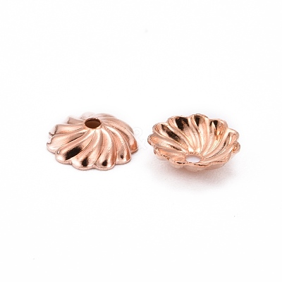 Brass Flower Bead Caps X-KK-O043-02-1