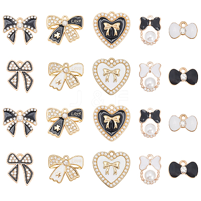 20Pcs 10 Styles Alloy Enamel Pendants ENAM-SC0006-09-1
