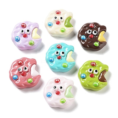 Opaque Resin Cabochons RESI-G085-11-1